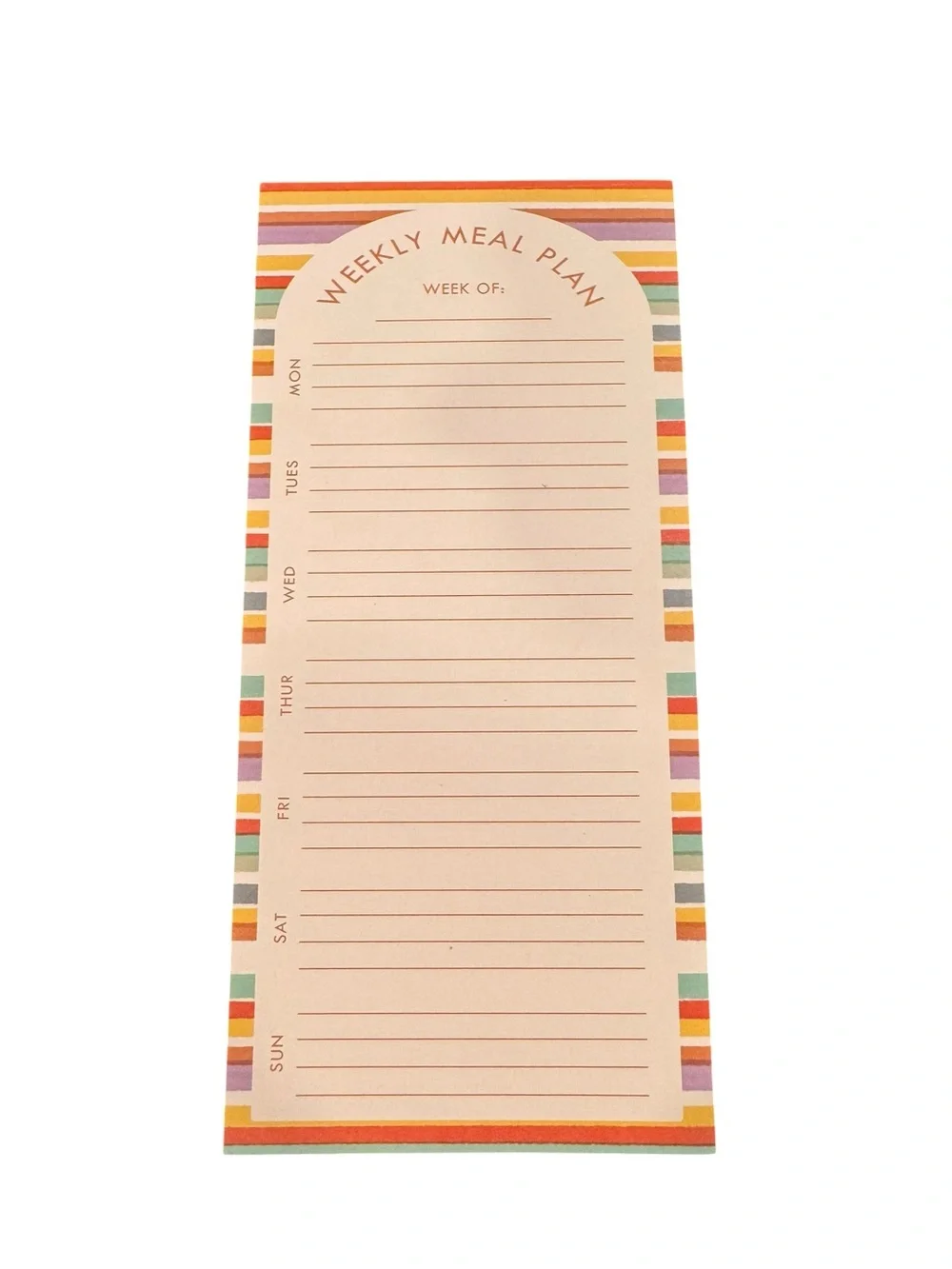 Weekly Meal Plan Notepad - Multicolor